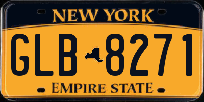 NY license plate GLB8271