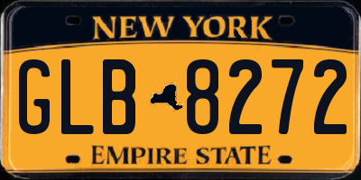 NY license plate GLB8272