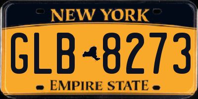 NY license plate GLB8273