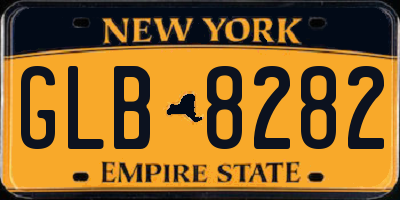 NY license plate GLB8282