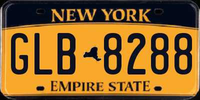 NY license plate GLB8288