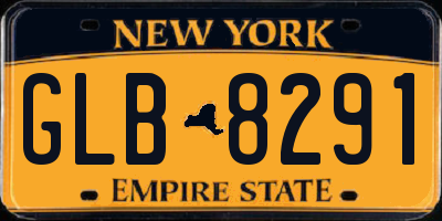 NY license plate GLB8291