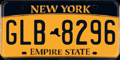 NY license plate GLB8296