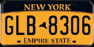 NY license plate GLB8306
