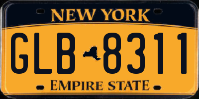 NY license plate GLB8311