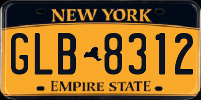 NY license plate GLB8312