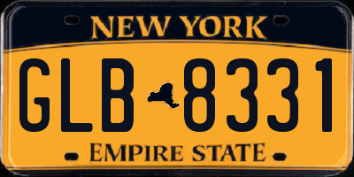 NY license plate GLB8331