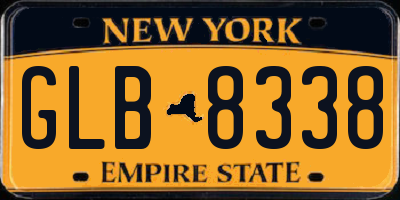 NY license plate GLB8338