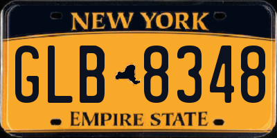 NY license plate GLB8348