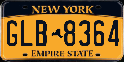 NY license plate GLB8364