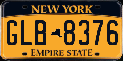 NY license plate GLB8376
