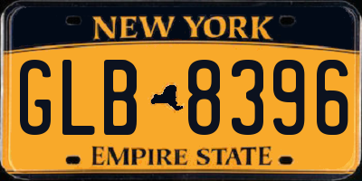 NY license plate GLB8396