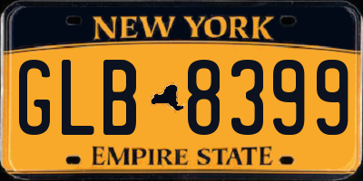 NY license plate GLB8399