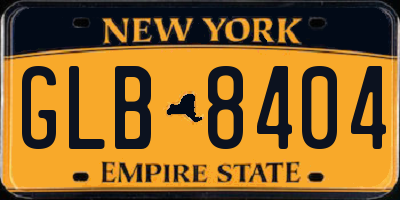 NY license plate GLB8404