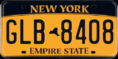 NY license plate GLB8408