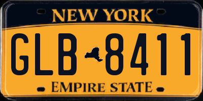 NY license plate GLB8411