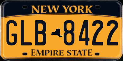 NY license plate GLB8422