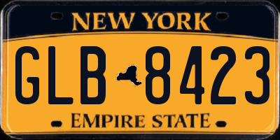 NY license plate GLB8423