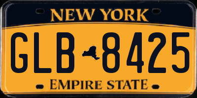 NY license plate GLB8425