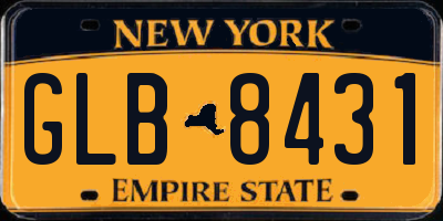 NY license plate GLB8431