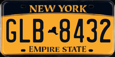 NY license plate GLB8432