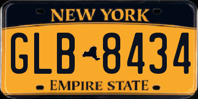 NY license plate GLB8434