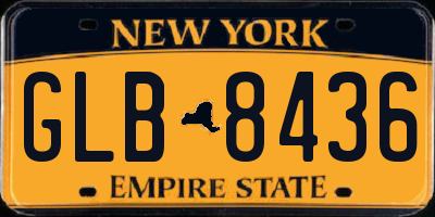 NY license plate GLB8436