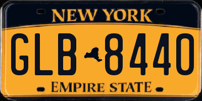 NY license plate GLB8440