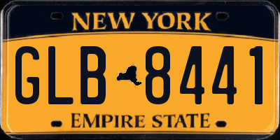 NY license plate GLB8441