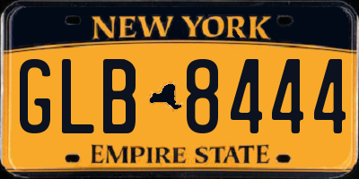 NY license plate GLB8444