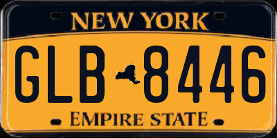 NY license plate GLB8446
