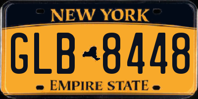 NY license plate GLB8448
