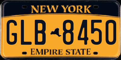 NY license plate GLB8450