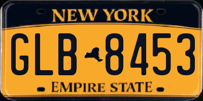 NY license plate GLB8453