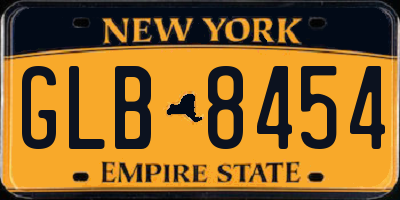 NY license plate GLB8454