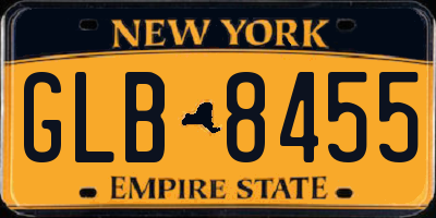 NY license plate GLB8455