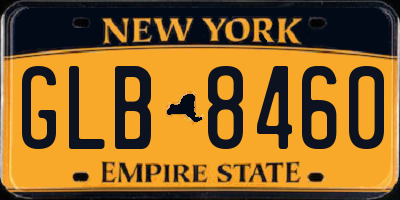 NY license plate GLB8460