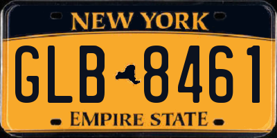 NY license plate GLB8461