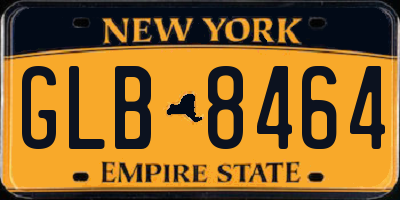 NY license plate GLB8464