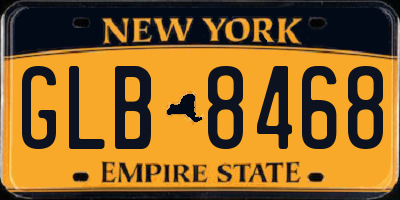 NY license plate GLB8468