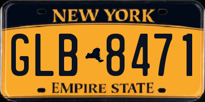 NY license plate GLB8471