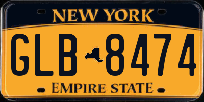 NY license plate GLB8474