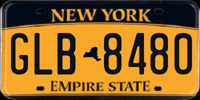 NY license plate GLB8480