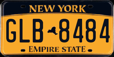 NY license plate GLB8484