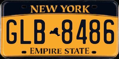 NY license plate GLB8486