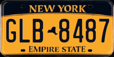 NY license plate GLB8487