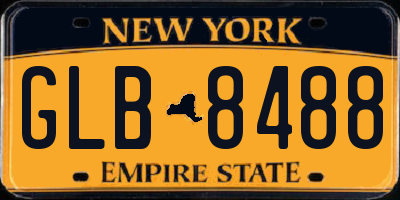 NY license plate GLB8488