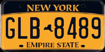 NY license plate GLB8489