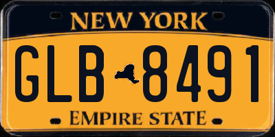 NY license plate GLB8491