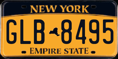 NY license plate GLB8495